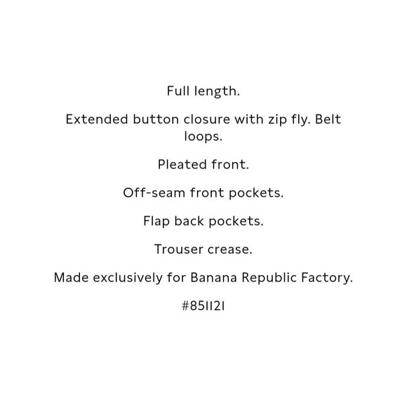 New Banana Republic Linen Blend Wide Leg Pleated Black Trouser Pants Size 8 NWT - Picture 5 of 10